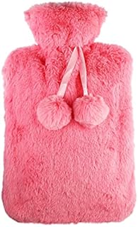Femplete Hot Water Bottles with Cover UK Large Hot Water Bottle Pouch Waist Hot Water Bag for Kids & Girls Soft Fluffy Furry (2l, 1)