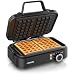 Produktbild Arendo - Waffeleisen doppelt - belgische Waffeln - 1200 Watt  Waffelautomat  2 Waffeln 12,6 x 8,6 cm - Antihaftbeschichtung  belgische Waffeln - Thermostat  Überhitzungsschutz - BPA und PFOA frei