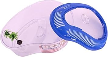 Pawwfect? Small Size Turtle House for Small Turtle with Cover, Handle and Bask Platform (for 1 Small Turtle ONLY)