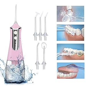 350 Ml Draadloze Waterflosser Voor Tanden, 3 Standen Monddouche Met Indicatielampje, USB-oplader, 5 Afneembare Jettips, Antislip-waterplectrums Voor Tandenreiniging En Flossen