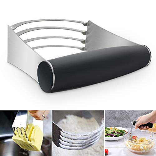 Pastry Cutter, Dough Scraper, Silicone Baking Mats - Stainless Steel Dough Cutters Pastry Blender Set in Gift Package (3 Pcs/Set), Professional Baking Dough Tools & Pastry Utensils for Home Kitchen