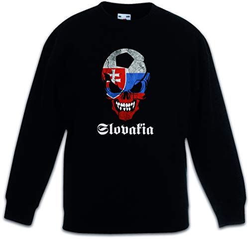Sweat Slovaquie enfant noir pull football soccer à motif pour garçon fille
