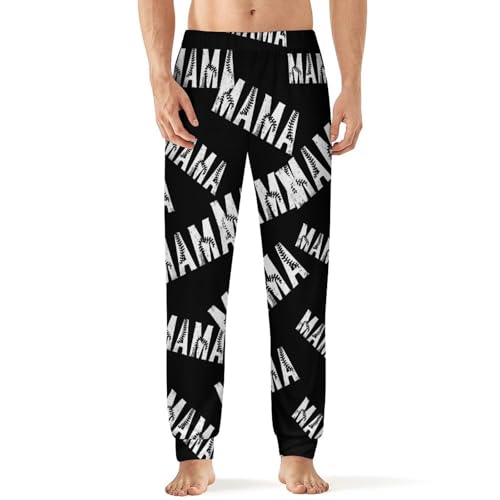 MAMA Baseball Men's Pajama Pants Soft Loungewear Bottoms Lightweight Sleepwear