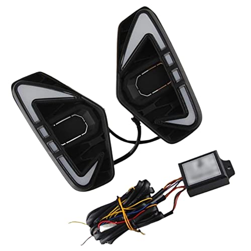 RAGBUSCLE DRL Daytime Running Light with Wire, White Amber LED Fog Lamp Turn Signal, 2021 2022 Compatible with Nissan Navara NP300