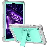 accesorios para tablet lenovo yoga Protección duradera de 3 capas: piel de silicona suave + carcasa interior de PC duro + marco frontal de plástico duro (sin protector de pantalla) La protección fuerte para su tableta. La silicona exterior es bastante gruesa y suave, puede absorber el impacto de caídas o golpes accidentales.