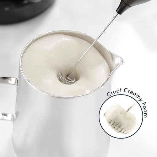 Image of Rechargeable Milk Frother, 3 Speed Frother Wand Handheld Foam Maker with 2-layer Stainless Steel Whisk for Making Cappuccinos, Lattes, Bulletproof Coffee, Keto Drinks, Protein Shakes, and Matcha