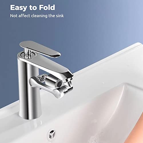 2 Packs Faucet Extenders, 1440° Swivel Faucet Extender With 2 Outlet Modes, Large Angle Rotating Splash Filter Faucet Aerator, For Kitchen, Bathroom Sink Internal & External Threaded Faucets #TOP6
