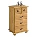 IDIMEX Commode Colmar chiffonnier apothicaire Rangement avec 4 tiroirs en pin Massif Finition teintée/cirée