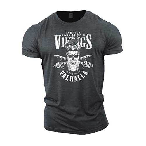 GYMTIER Vikings Victory or Valhalla – T-shirt de gym viking pour homme pour bodybuilding, haltérophilie, entraînement… - Les Beatles, Paul McCartney, John Lennon, RIngo Starr, George Harrison GYMTIER Vikings Victory or Valhalla – T-shirt de gym viking pour homme pour bodybuilding, haltérophilie, entraînement…