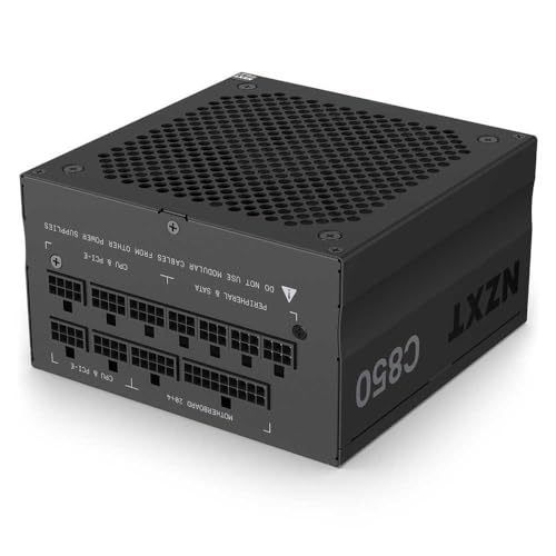 NZXT C850 ‎- PA-8G1BB-EU-Bloc d’Alimentation ATX 850 Watts pour PC Gaming-Certifié 80+ Gold-Entièrement modulaire-Ventilateur FDB Silencieux 135 mm- Garantie 10 Ans – Noir