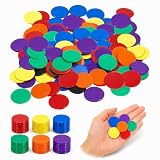ZALAOR 300 Pcs Coloured Counters, 1.9 Cm Double-Sided Tokens In 6 Colours