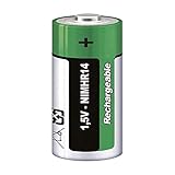 Lot de 1 Dutscher NiMH R14 Pile Rechargeable, Type C, 26Mm Øx50Mm