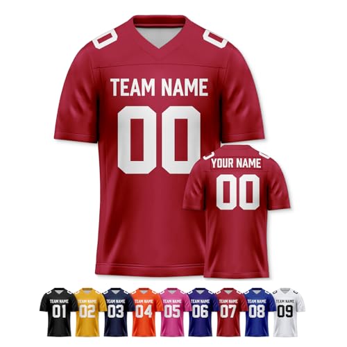 Image of Custom Replica Football Jersey with Name Number Logo