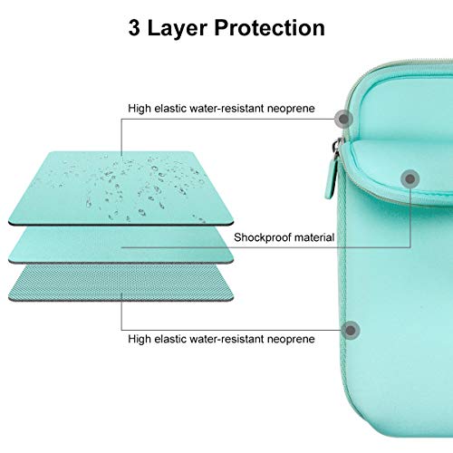 Auleep 11-12 Inch Laptop Sleeves, Neoprene Notebook Computer Pocket Tablet Carrying Sleeve/Water-Resistant Compatible Laptop Sleeve For Acer/Asus/Dell/Lenovo/Hp (Light Green) #TOP2