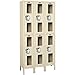 Hallowell Global Clear View Locker Double Tier 12x12x36-6 Doors Unassembled - Tan