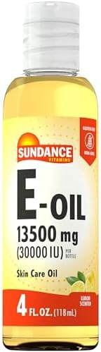 Sundance Vitamin E-Oil for Skin | 13500 mg (30000 IU) | 4 Fluid Ounces | Lemon Scented | Non-GMO and Gluten Free Supplement