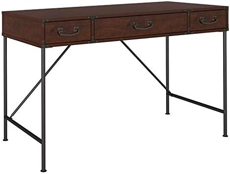 Bush Furniture Ironworks Writing Desk, 48W, Coastal Cherry