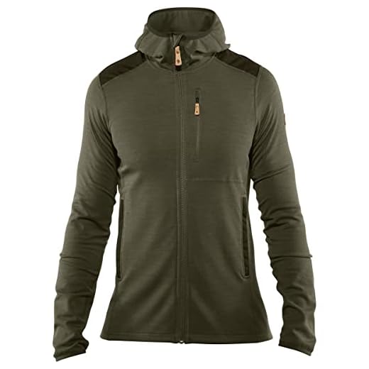 Fjällräven Herren Keb Fleece Hoodie Jacke, Laurel Green-deep Forest, XL