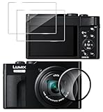 【2枚+1枚】for LUMIX DC-TZ99 カメラフィルム 強化ガラス【JIAYJP】9H高硬度 耐衝撃 防汚 気泡レス リと傷を防ぐ スクリーン 強化ガラス 液晶保護フィル 液晶保護 キズ防止 高透過率 LUMIX DC-TZ99 用アクセサリー