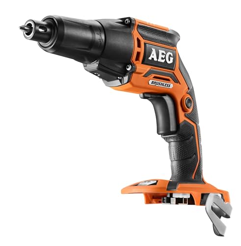 AEG - Visseuse Plaquiste 18V PRO18V Brushless (Sans Batterie) - Réception Hex ¼ avec Changement de Porte-Embout Sans Clé - Fonction Push Drive - Grand...