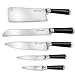 Knife Set with Rotating Block, Best Gift Set, Stain Resistant Stainless Steel, Includes Cleaver, Chef, Paring, Bread, Slicing & Utility Knives, Shears & Sharpening Rod, Comfortable Grip Handles, 8 Pc