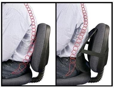 Cuscino Lombare Per Sedile Auto XUKEY - Supporto Schienale Con Copertura Rimovibile - Nero, 88x41.5 Cm