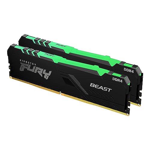 Kingston FURY Beast RGB 32GB (2x16GB) 3200MT/s DDR4 CL16 Memoria para Ordenadores de sobremesa Kit de 2 KF432C16BBAK2/32