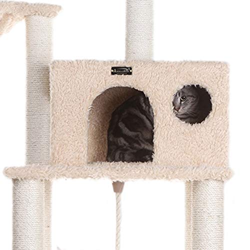 Aeromark-International-Armarkat-Mult-Level-Cat-Tree-Hammock-Bed-Climbing-Center-for-Cats-and-Kittens-A6901-Beige-69-Height