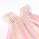 Miipat Baby Mädchen Kleid Ärmellos Schmetterling Prinzessin Tüllkleid Kleinkind Mädchen Blumenmädchenkleider Hochzeit Geburtstag Partykleid Rainbow 100 2-3 Jahre
