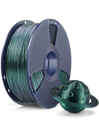 Image of SUNLU Galaxy PLA Filament 1.75mm, Color-Shifting Pearlescent Glitter PLA 3D Printer Filament, Sparkling and Dazzling, for Most FDM 3D Printers, 1KG Spool. Nebula Green