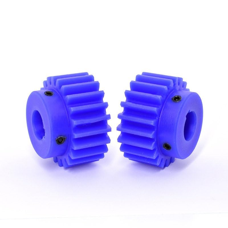 Cylindrical Drive 1pcs 2M 30T Nylon Gear Straight Teeth Transmission Motor Pinion 2 Module 30 Teeth Keyway Hole Step Cylindrical Gear Rack Machinery(22mm bore 6mm Keyway)