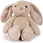 TCBunny Baby Bunny Bedtime Stuffed Animal Plush Easter Stuffers Toy Gifts 11" for Girls, Boys, Kids, (Beige)