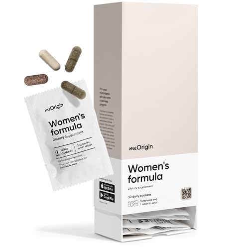 meOrigin Multivitamin for Women, All-in-One Supplement Complex with Vitamin B12, A, C, Biotin, D, E, Folate, Magnesium — 77 Nutrients for Overall Women's Health, Hair & Skin, Energy, 30 Day Supply