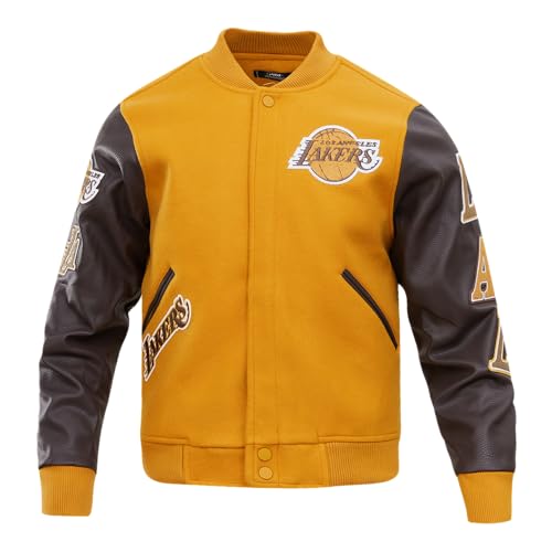 Pro Standard MENS NBA LOS ANGELES LAKERS CLASSIC VARSITY VARSITY JACKET BROWN L