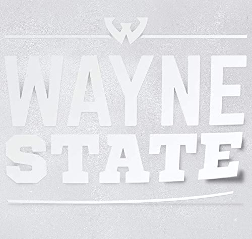 Image of Collegiate NCAA Car Decal Made from Premium Weatherproof Vinyl (Wayne State University - Stacked)