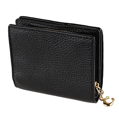 Coach Pebble Leather Snap Wallet Black #TOP4