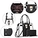 Handbags Sets For Women Shoulder Bags Top Handle Work Satchel Tote Purses Set With Matching Wallet 2pcs WhiteBlack