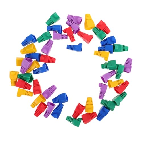 100 tapas protectoras para cables, cubiertas de conector para cables Ethernet de red, compatibles con Cat5, Cat6, Cat7