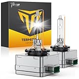 Termitor Latest & Upgraded D3S HID Headlight Bulbs, Up to 800% Super Bright, 6000K, 6-Year Long Service Life, Xenon 35W Replacement 66340 42403 42302 Headlamp, Special Light Bulbs, Pack of 2