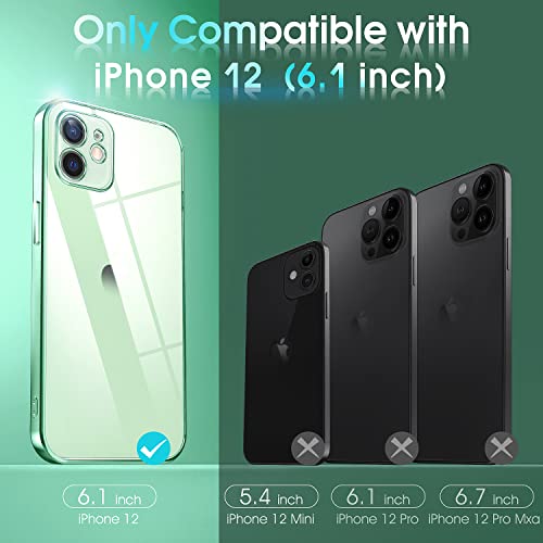 Supdeal Crystal Clear Case for iPhone 12, [Not Yellowing] [Camera Protection] [Military Grade Drop Tested] Transparent Shockproof Protective Soft Silicone Slim Cover, 6.1 inch, Light Green by Supdeal - Image 8