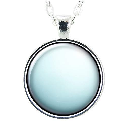 CellsDividing Planet Uranus Handmade Art Pendant Necklace, Galaxy Space Jewelry