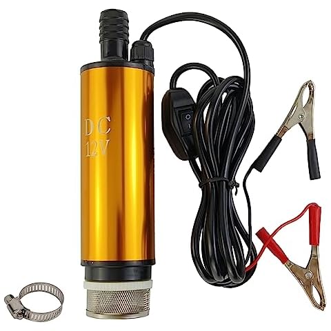 AeKeatDa DC 12V 80W Water Pump Submersible Electric Diesel Pump,8A Water Oil Diesel Fuel Transfer Fluid Pump Cover