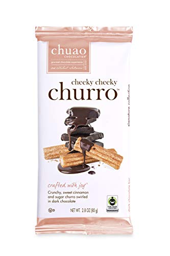 Chuao Chocolatier Cheeky Cheeky Churro Dark Chocolate Bars | Gourmet Cinnamon Chocolate Artisan European No Preservatives | For Gift Baskets, Christmas, Valentines Day, Gifts For Women, Men, Birthday, Thank You, Care Package | 12 Pack #TOP2