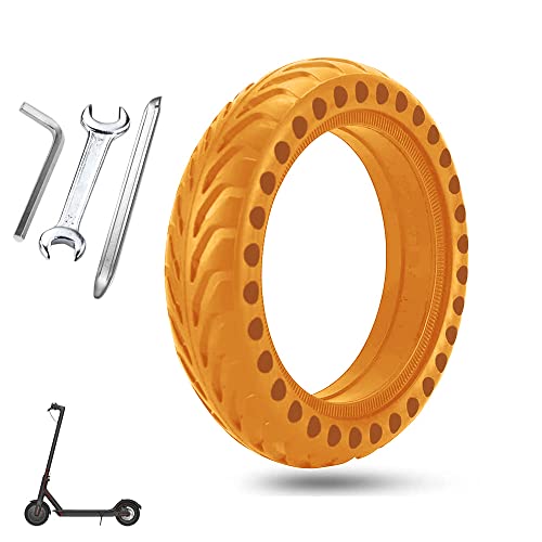 IBERIALUX neumático Macizo 8,5 Pulgadas para Patinete eléctrico Rueda Repuesto Anti-Pinchazo Xiaomi M365 1S Pro Essential (Amarillo) Cover