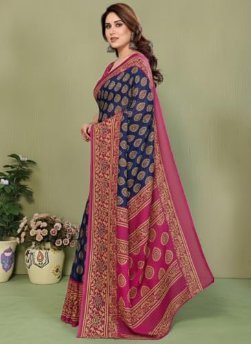 Image of Yashika Women's Georgette Saree with Blouse Piece for Traditional Ethinic Wear Sari