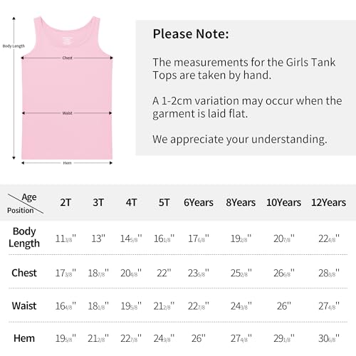 Dreammonkey Meninas Regata - Camiseta Elástica Sem Mangas Com Gola Redonda De Algodão Macio Para Cri