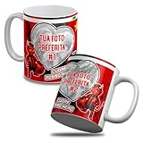 ❤️ Personalizzabile con 2 foto Inserisci due immagini a tua scelta per creare una tazza unica e speciale dedicata a un vero tifoso Milanista.