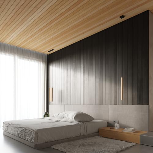 Lámpara colgante de madera 3 bombillas comedor techo moderna rectangular G9 PASTELO 8