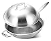 wok Wok en acier inoxydable avec poignée ergonomique poêle anti-bâton poêle pot de cuisson pot de cuisine pot de cuisine