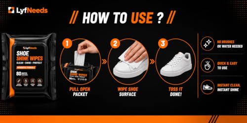 Image of Shoe Wipes & Sneaker Wipes - (80 + 80 Count) Pack of 2 - Quick Wipes for Shoes Cleaning - Shoe Cleaning Wipes for All Shoes - Portable Cleaner for Sneakers, Leather & Sports Footwear White